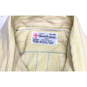 Turnbull & Asser london mens dressshirt Yellow stripes 16.5 Quiet Luxury Classic